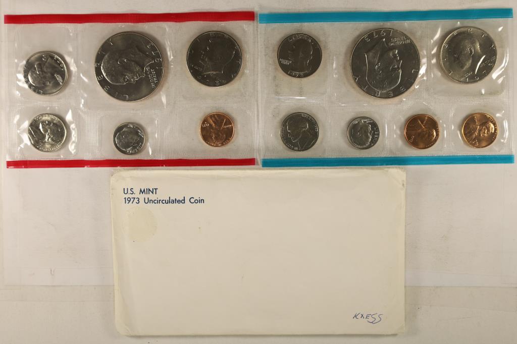 1973 US MINT SET (UNC) P/D/S (WITH ENVELOPE) (1 of 2)