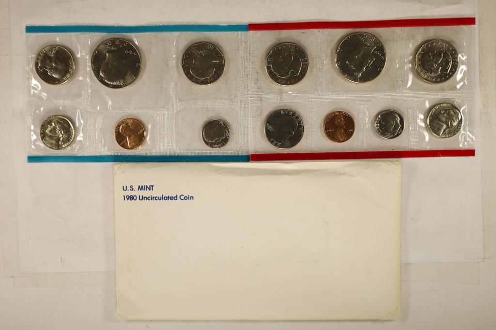 1980 US MINT SET (UNC) P/D/S (WITH ENVELOPE) (1 of 2)