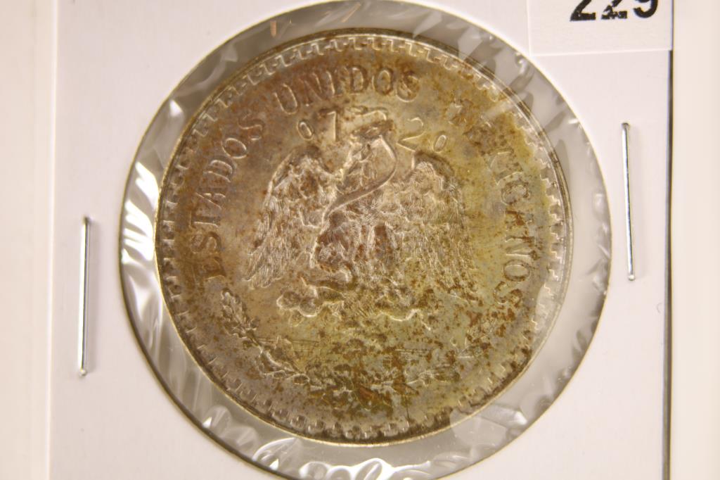 1943 MEXICO CAP & RAYS ONE PESO .3856 OZ. ASW (1 of 2)