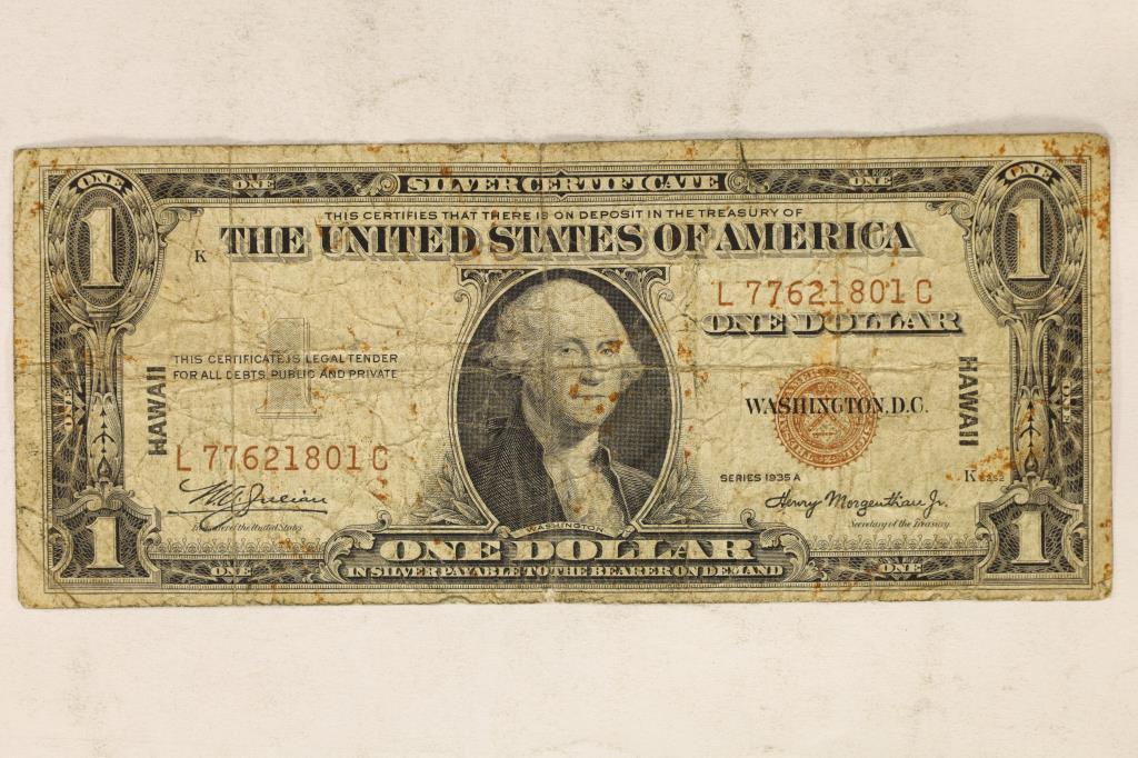 1935-A $1 HAWAIIAN OVERPRINT SILVER CERTIFICATE (1 of 2)