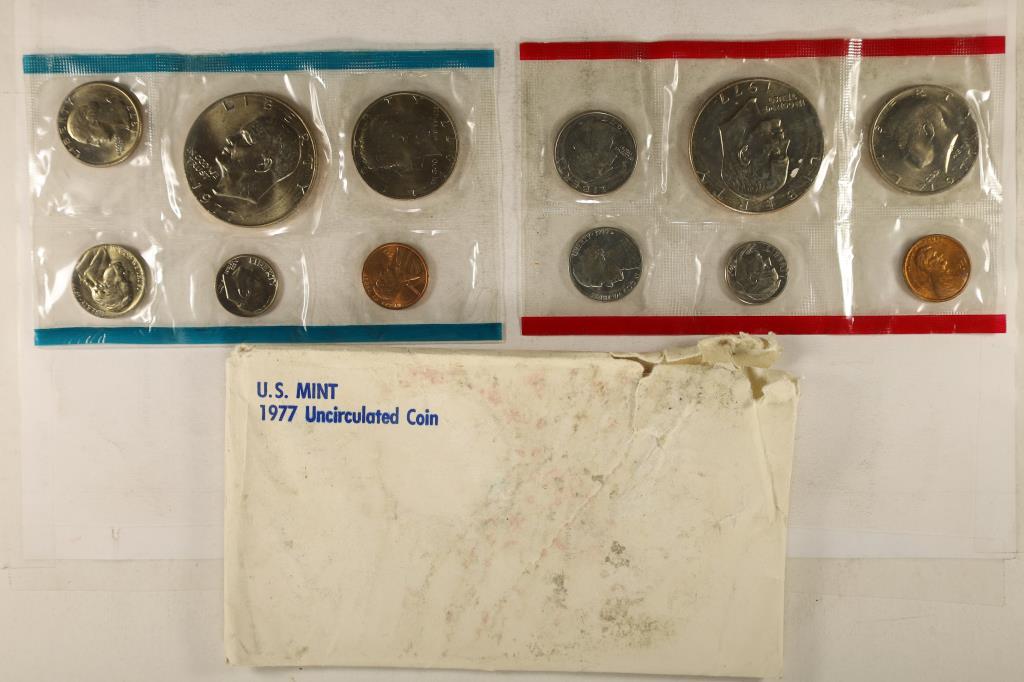 1977 US MINT SET (UNC) P/D (WITH ENVELOPE) (1 of 2)