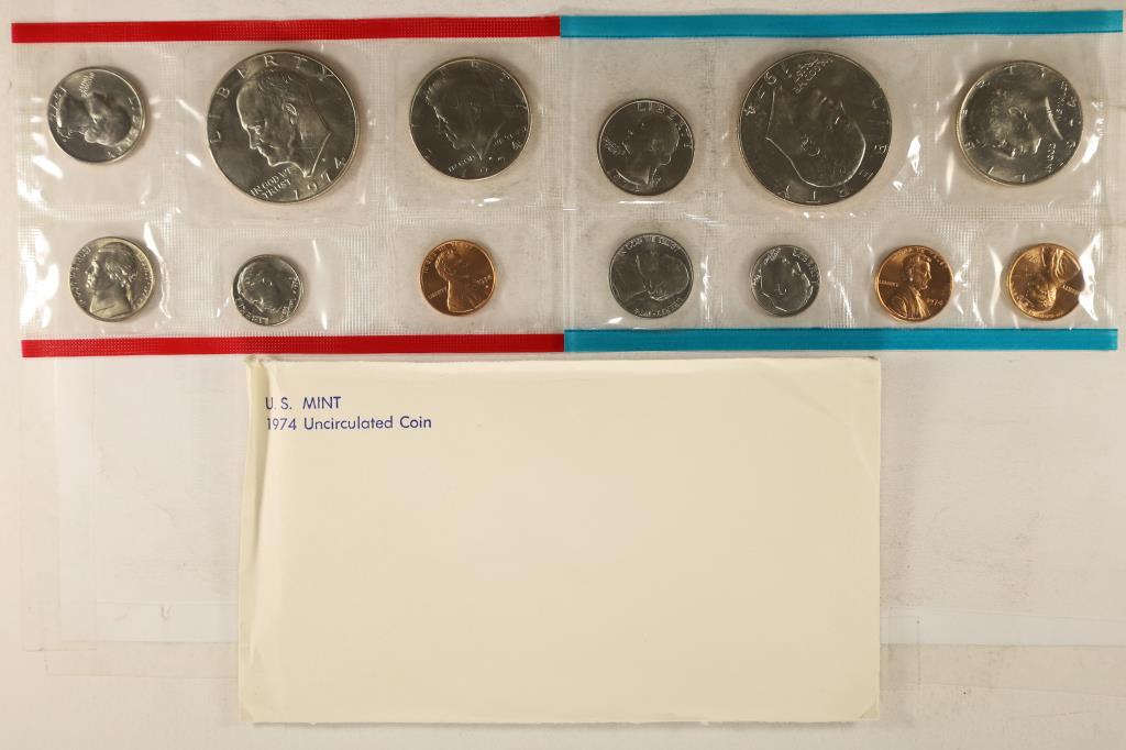 1974 US MINT SET (UNC) P/D/S (WITH ENVELOPE) (1 of 2)