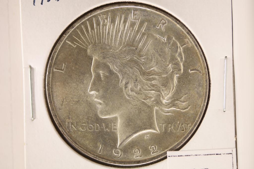 1922 PEACE SILVER DOLLAR BRILLIANT UNC (1 of 2)