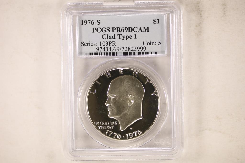 1976-S TYPE I IKE DOLLAR PCGS PR69 DCAM (1 of 2)