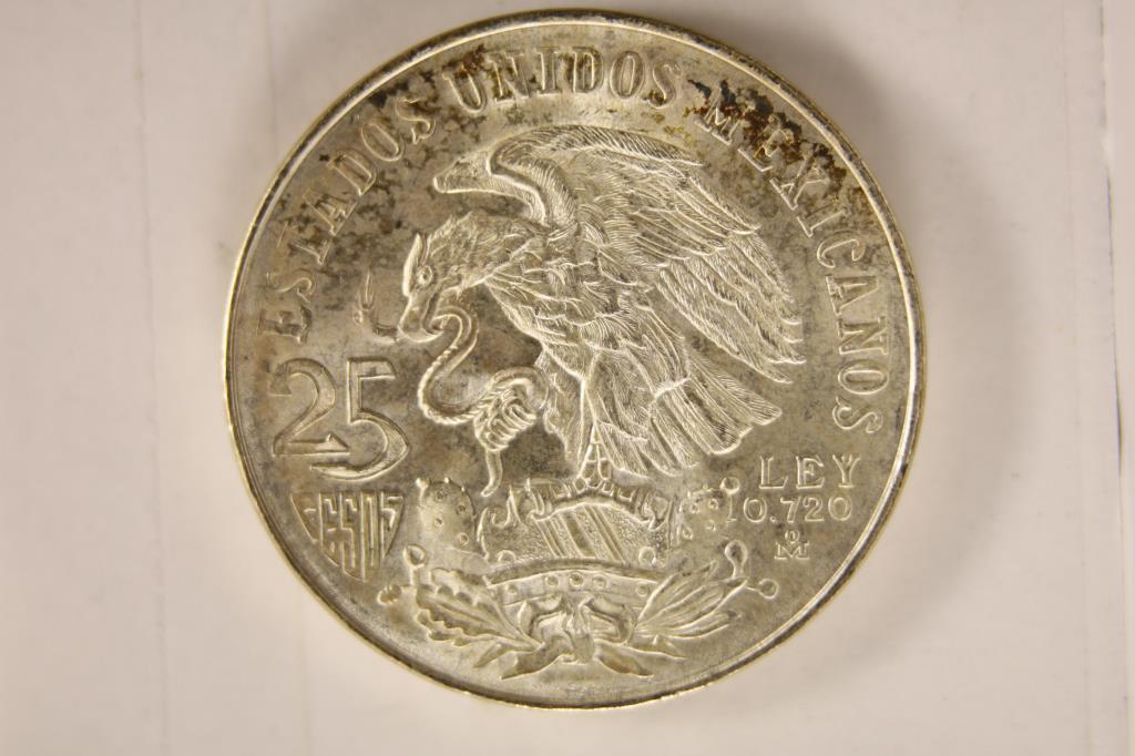 1968 SILVER MEXICO OLYMPIC 25 PESO .5208 OZ. ASW (1 of 2)