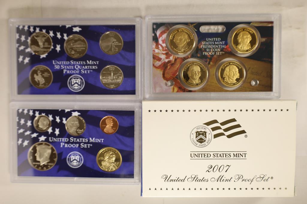 2007 US PROOF SET (WITH BOX) 14 PIECES (1 of 2)