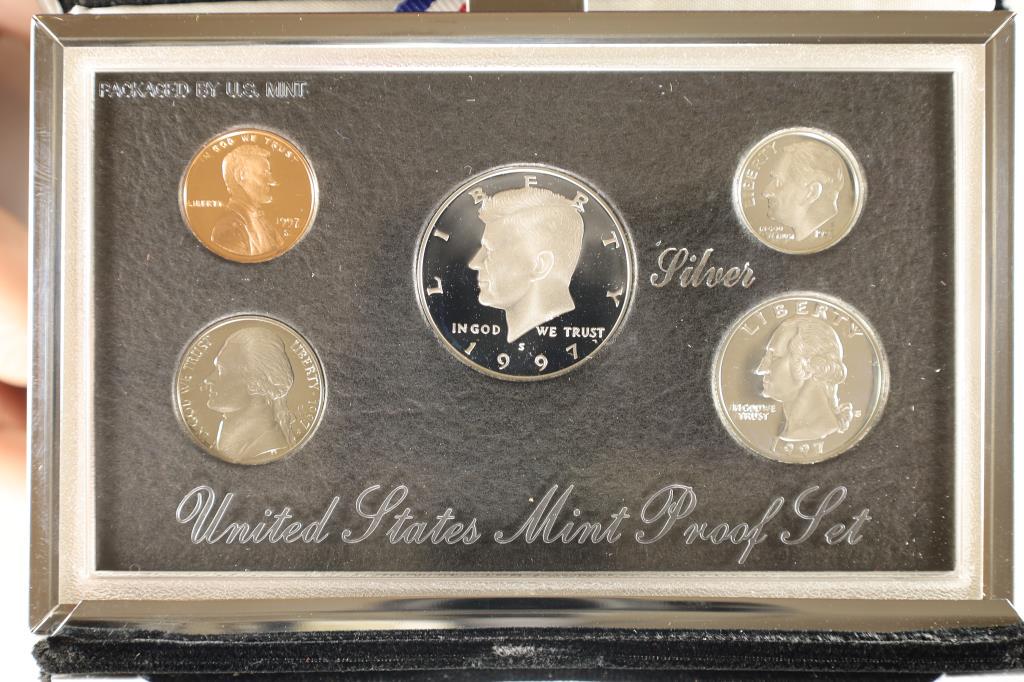 1997 US SILVER PREMIER PROOF SET (WITH BOX) (1 of 3)