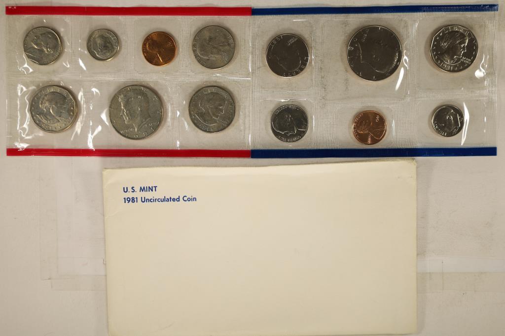 1981 US MINT SET (UNC) P/D/S (WITH ENVELOPE) (1 of 2)