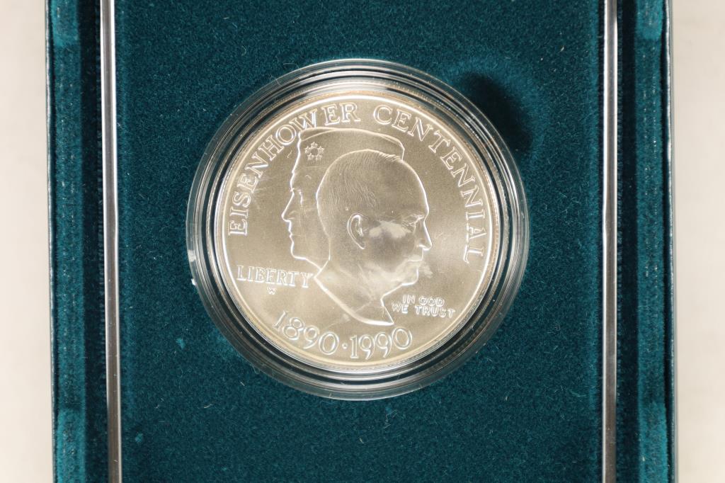 1990-W EISENHOWER UNC SILVER DOLLAR (1 of 3)