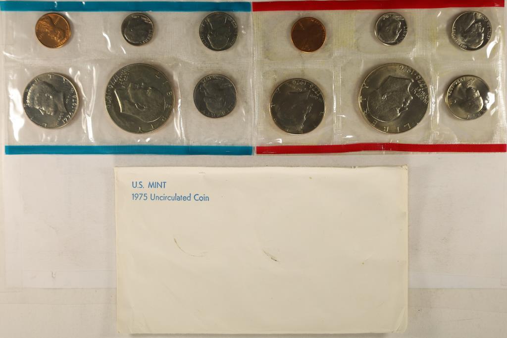 1975 US MINT SET (UNC) P/D (WITH ENVELOPE) (1 of 2)