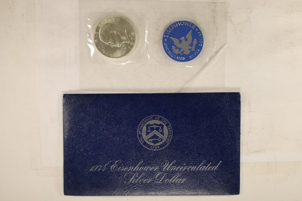 1974-S SILVER IKE DOLLAR (BLUE PACK) (1 of 2)