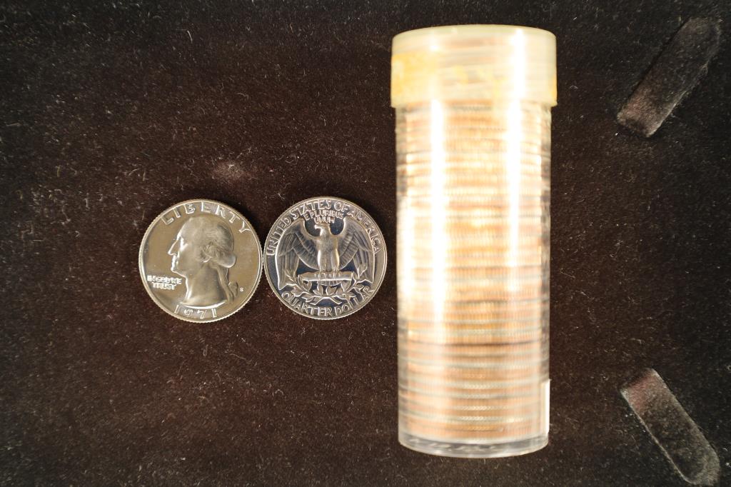 $10 ROLL OF 1971-S PROOF WASHINGTON QUARTERS (1 of 1)