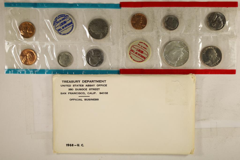 1968 US MINT SET (UNC) P/D/S (WITH ENVELOPE) (1 of 2)