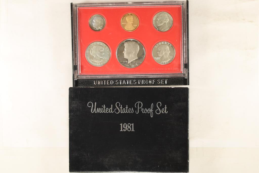 1981 US PROOF SET (WITH BOX) TYPE 2 (1 of 2)