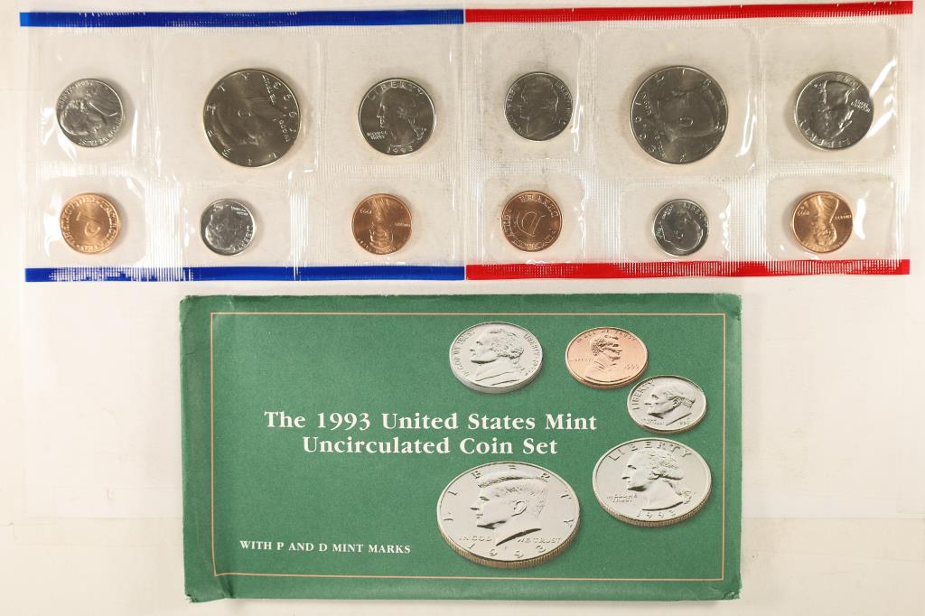 1993 US MINT SET (UNC) P/D (WITH ENVELOPE) (1 of 2)