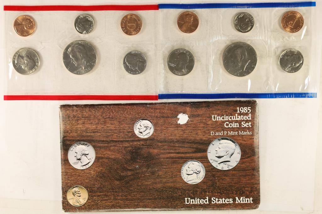 1985 US MINT SET (UNC) P/D (WITH ENVELOPE) (1 of 2)