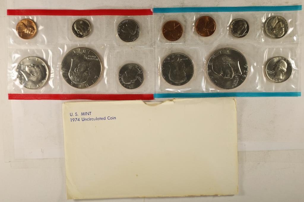 1974 US MINT SET (UNC) P/D/S (WITH ENVELOPE) (1 of 2)