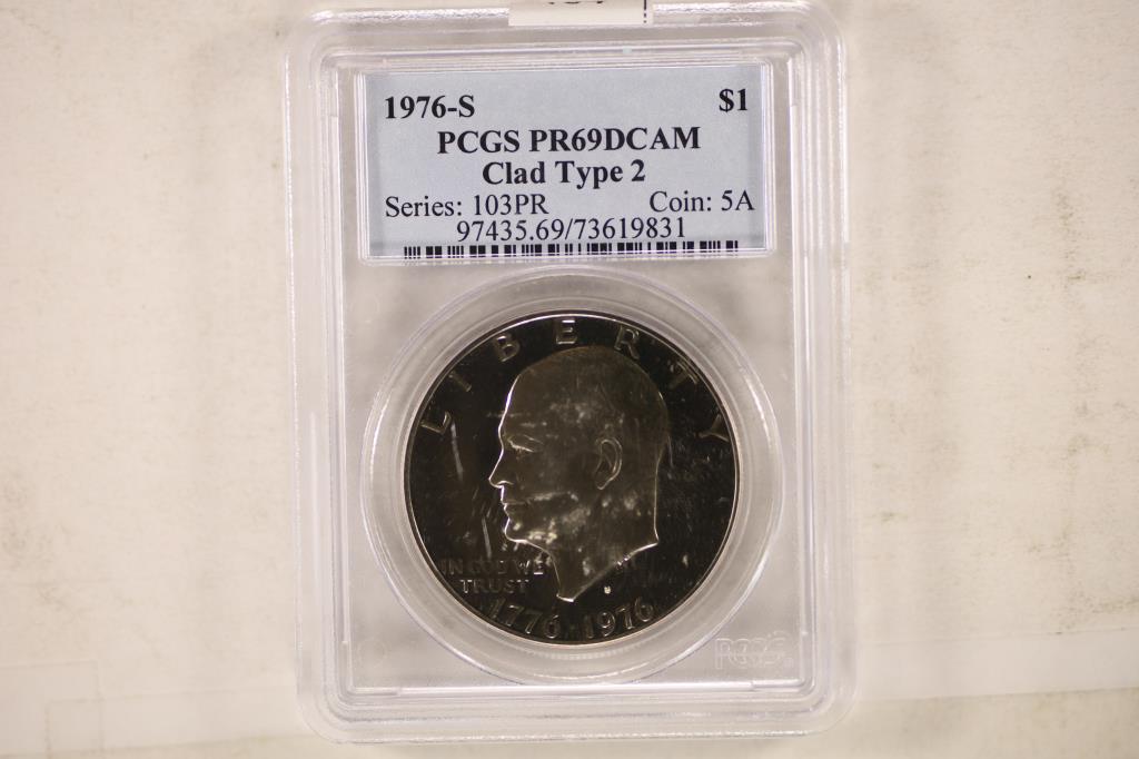 1976-S CLAD IKE DOLLAR TYPE 2 PCGS PR69 DCAM (1 of 2)