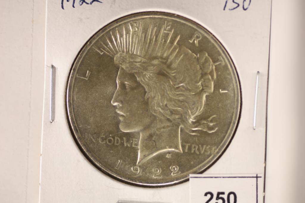 1922 PEACE SILVER DOLLAR BRILLIANT UNC (1 of 2)