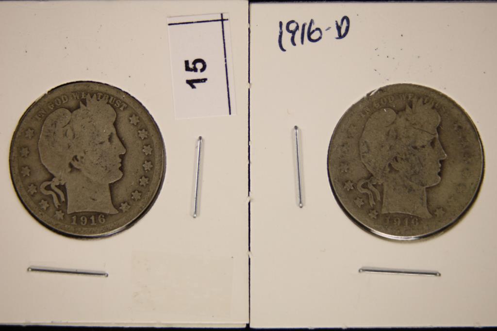 1916 & 1916-D BARBER QUARTERS (1 of 2)