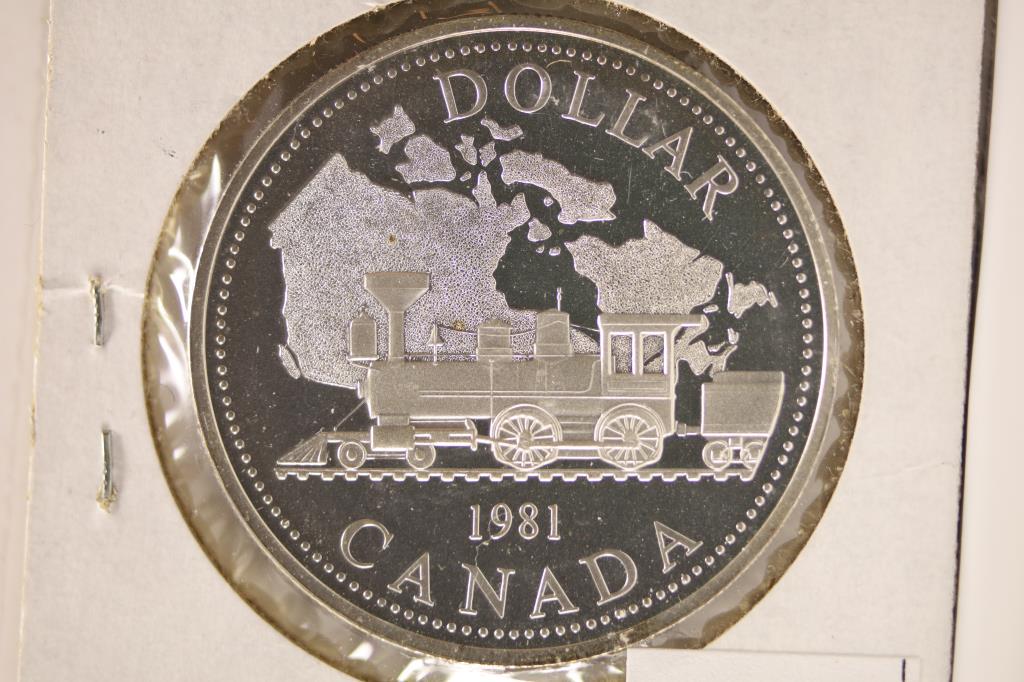 1981 CANADA LOCOMOTIVE SILVER DOLLAR PROOF (1 of 2)