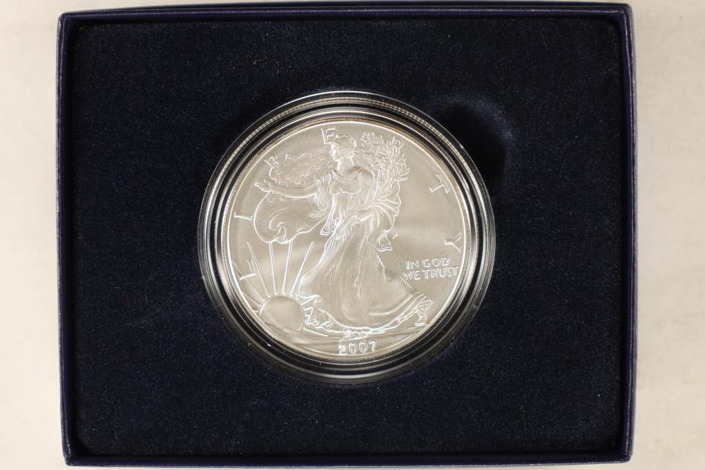 2007-W UNC AMERICAN SILVER EAGLE (1 of 3)