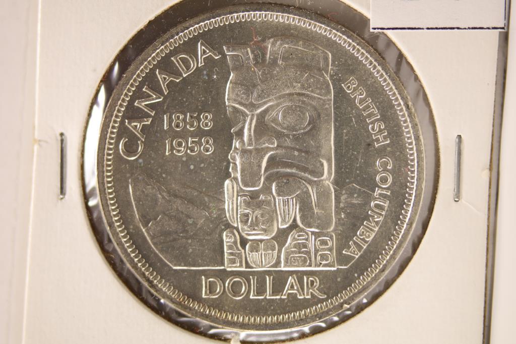1958 CANADA TOTEM SILVER DOLLAR BRILLIANT UNC (1 of 2)