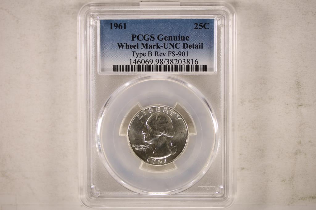 1961 TYPE B. WASHINGTON SILVER QUARTER PCGS (1 of 2)