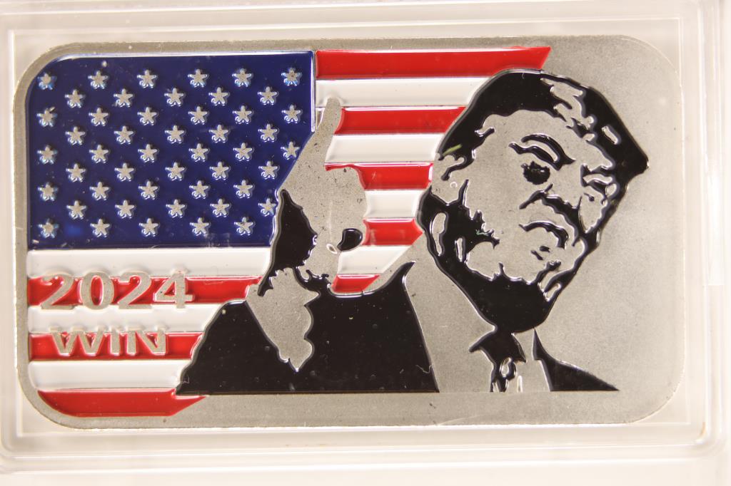 2024 WIN DONALD TRUMP 1 TROY OZ .999 FINE SILVER (1 of 2)