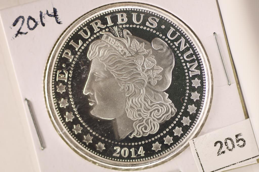 2014 1 TROY OZ .999 FINE SILVER PROOF ROUND (1 of 2)