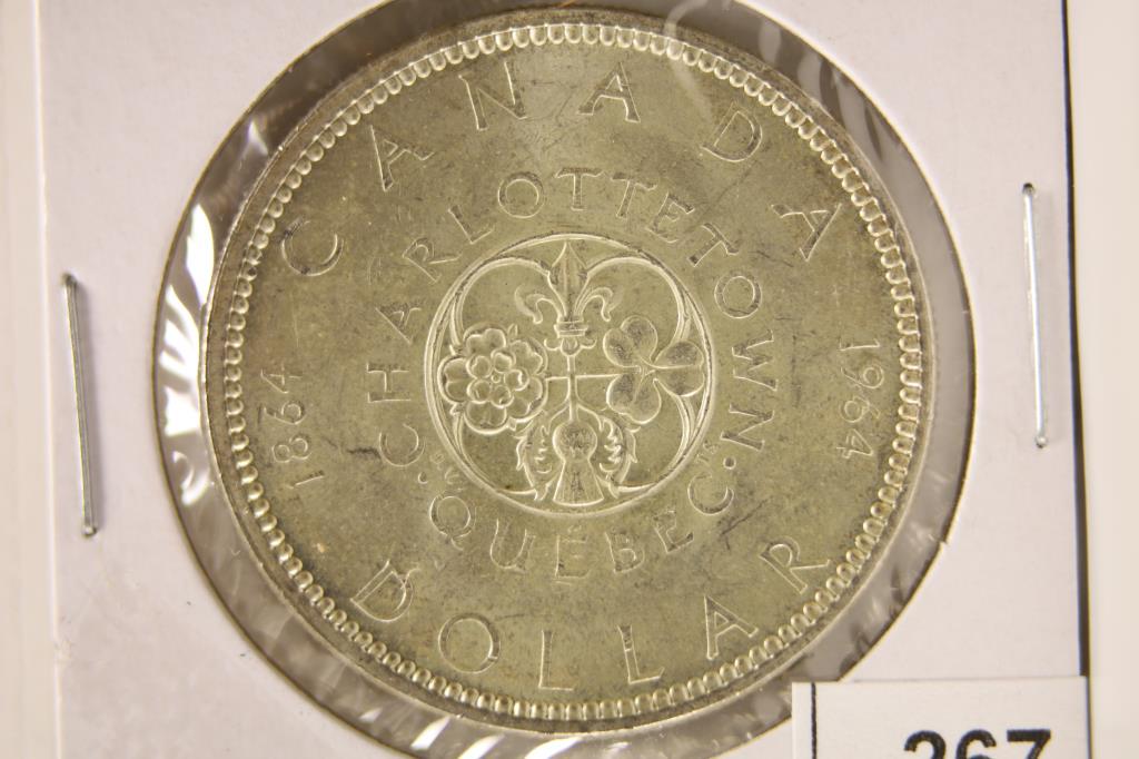 1964 CANADA SILVER DOLLAR BU .6000 OZ. ASW (1 of 2)