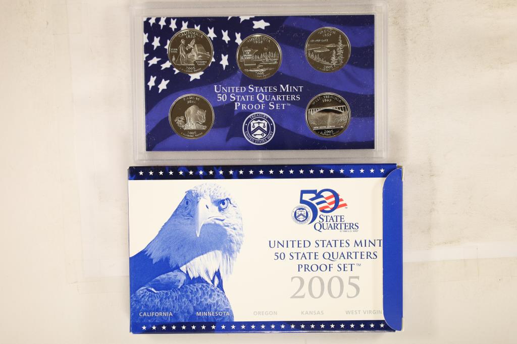 2005 US 50 STATE QUARTERS PROOF SET WITH BOX (1 of 2)