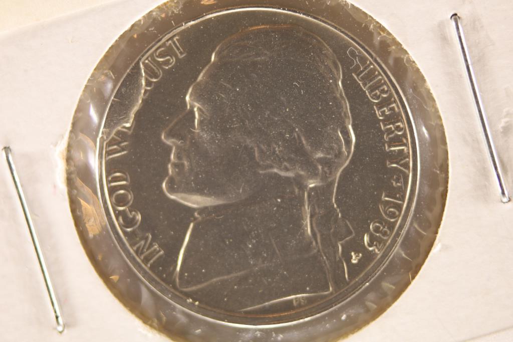 ERROR 1983-P JEFFERSON NICKEL "CUD": WATCH FOR OUR NEXT AUCTION ON MONDAY MARCH 14TH, 2022 AT 7 PM EST