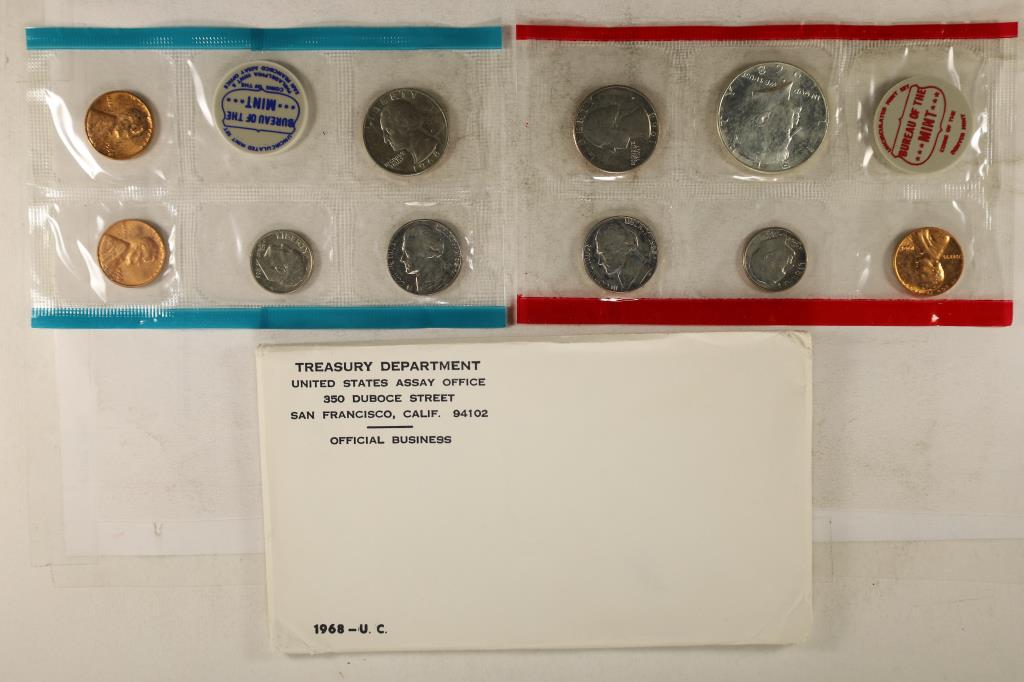 1968 US MINT SET (UNC) P/D/S (WITH ENVELOPE) (1 of 2)