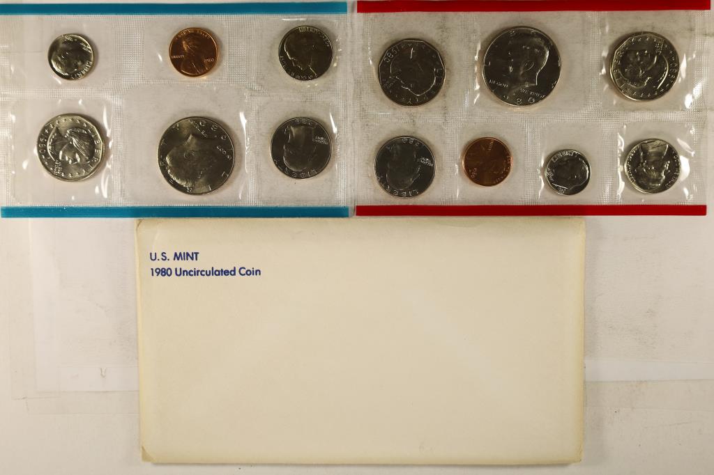 1980 US MINT SET (UNC) P/D/S (WITH ENVELOPE) (1 of 2)