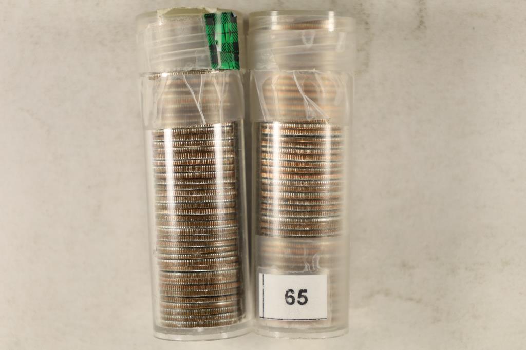 2-$5 ROLLS OF ROOSEVELT DIMES: 1991-P & 1994-D UNC: WATCH FOR OUR NEXT AUCTION ON MONDAY MARCH 7TH, 2022.