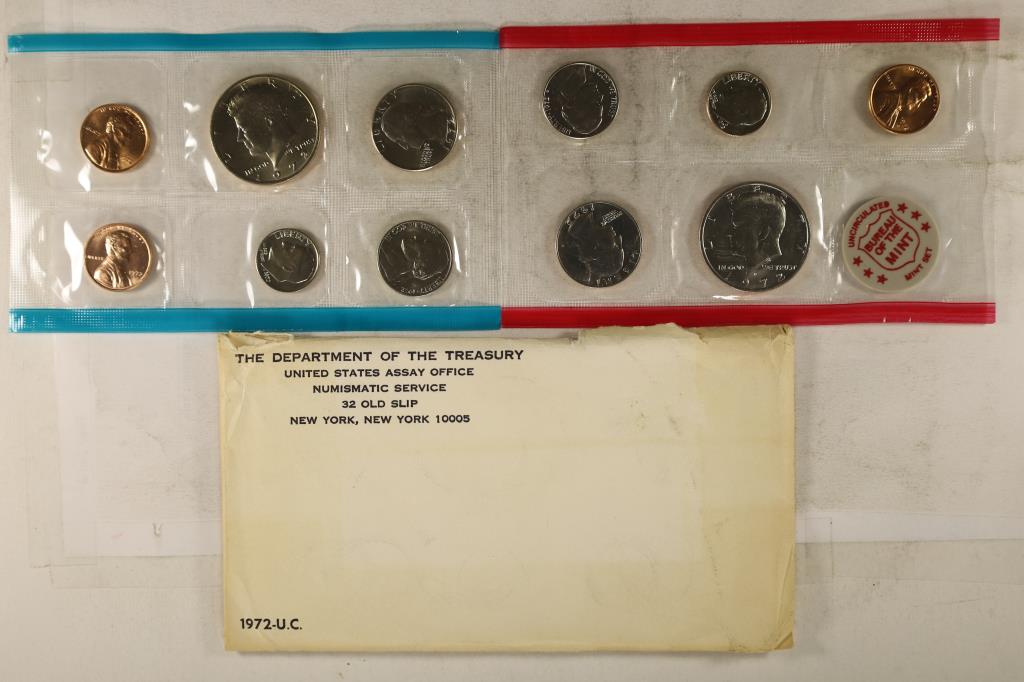 1972 US MINT SET (UNC) P/D/S (WITH ENVELOPE) (1 of 2)