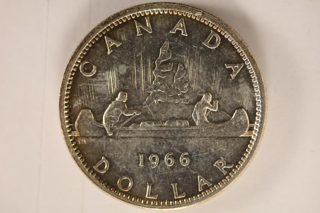 1966 CANADA SILVER DOLLAR BRILLIANT UNC WITH (1 of 2)