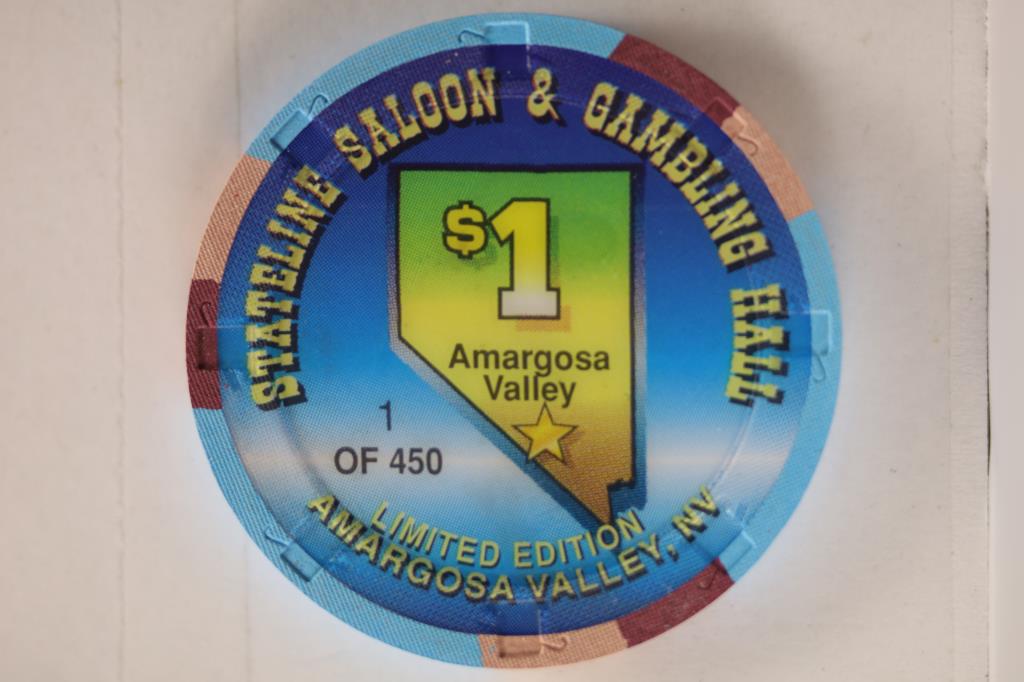 $1 STATELINE SALOON AND GAMBLING HALL CASINO CHIP (1 of 2)