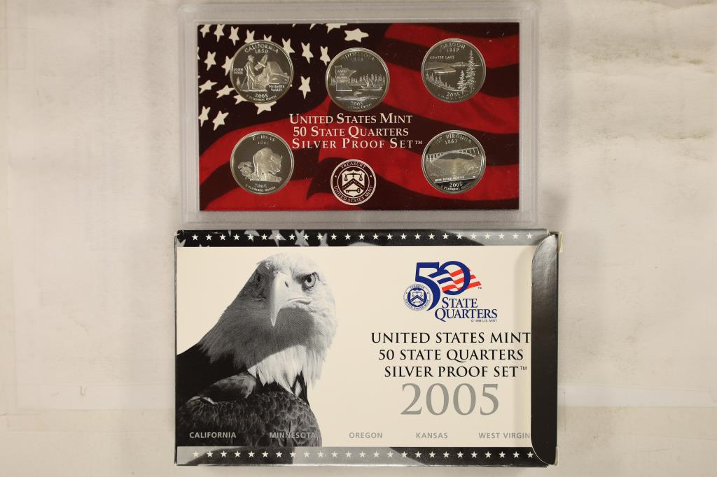 2005 SILVER US 50 STATE QUARTERS PROOF SET (1 of 2)