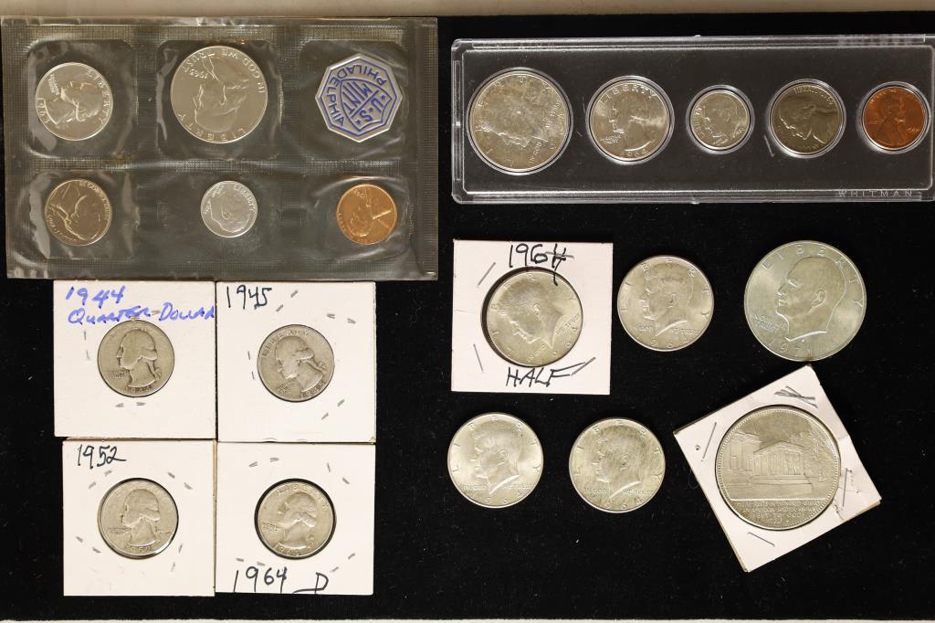 NICE DEALER LOT OF SILVER COINAGE & SETS: 1963 (1 of 2)