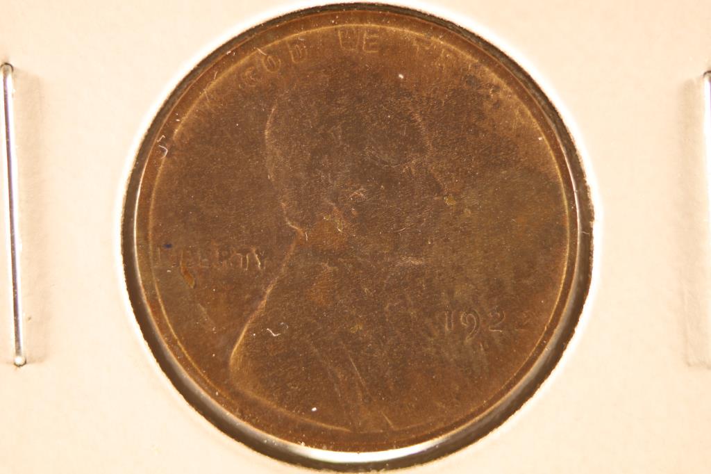 1922-D LINCOLN CENT (SEMI-KEY) WITH TONING (1 of 2)