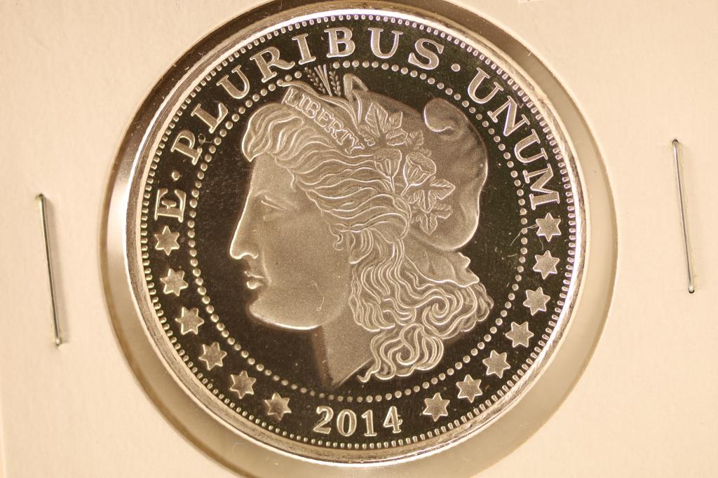 2014 1 TROY OZ .999 FINE SILVER PROOF ROUND (1 of 2)