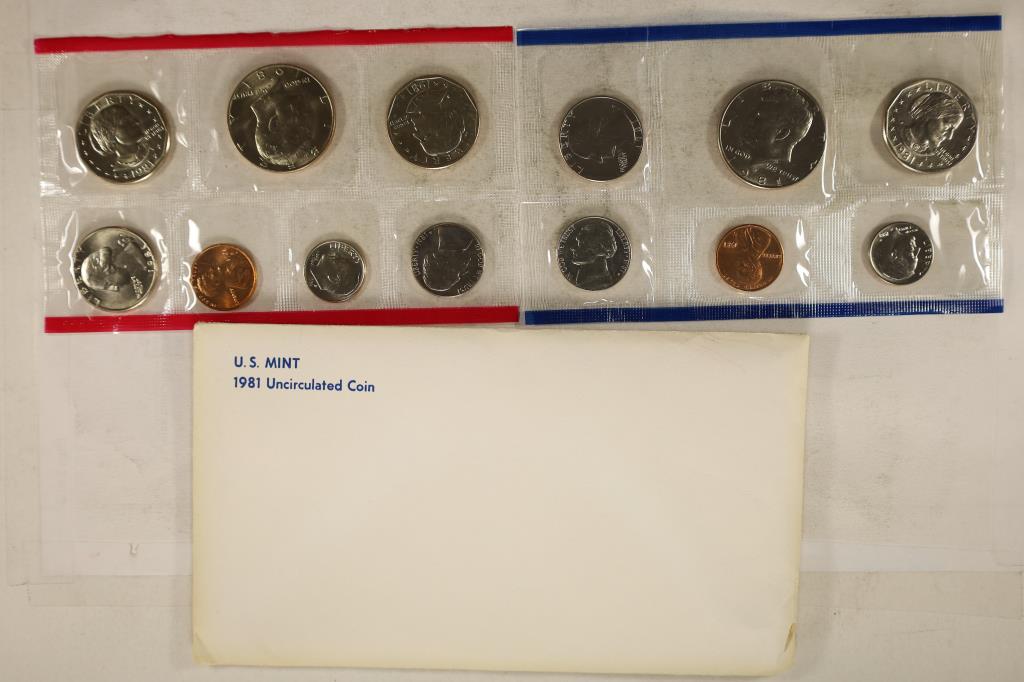 1981 US MINT SET (UNC) P/D/S (WITH ENVELOPE) (1 of 2)