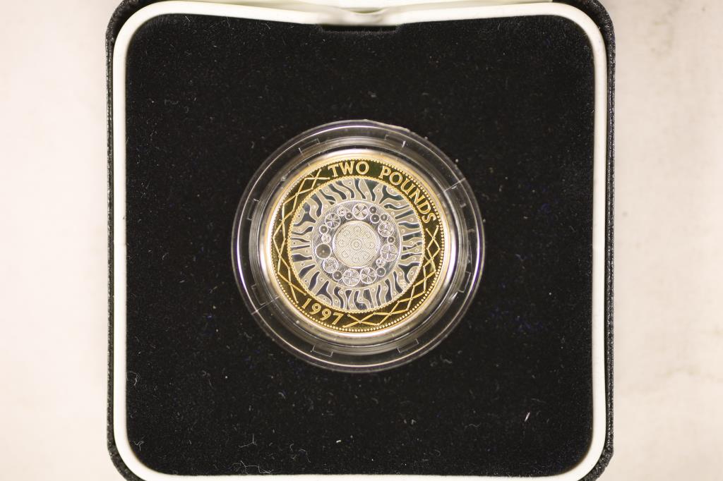1997 UNITED KINGDOM SILVER PF PIEDFORT 2 POUND (1 of 4)