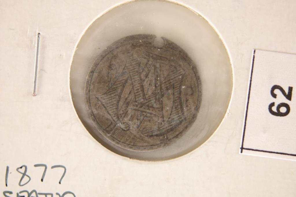 LOVE TOKEN MADE ON 1877 SEATED LIBERTY DIME "MA" (1 of 2)