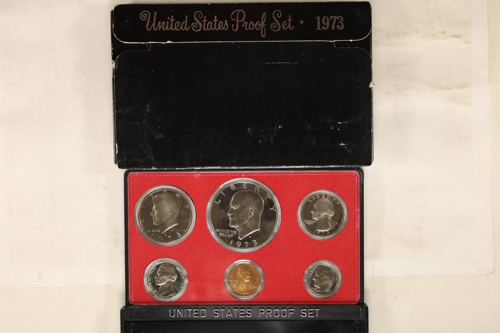 1973 US PROOF SET (WITH BOX): WATCH FOR OUR NEXT AUTION ON MONDAY MARCH 28TH, 2022 AT 7 PM EST