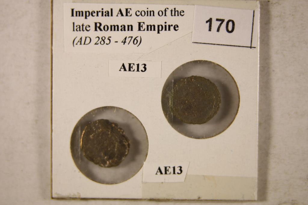 2-285-476 A.D. LATE ROMAN EMPIRE ANCIENT COINS (1 of 2)