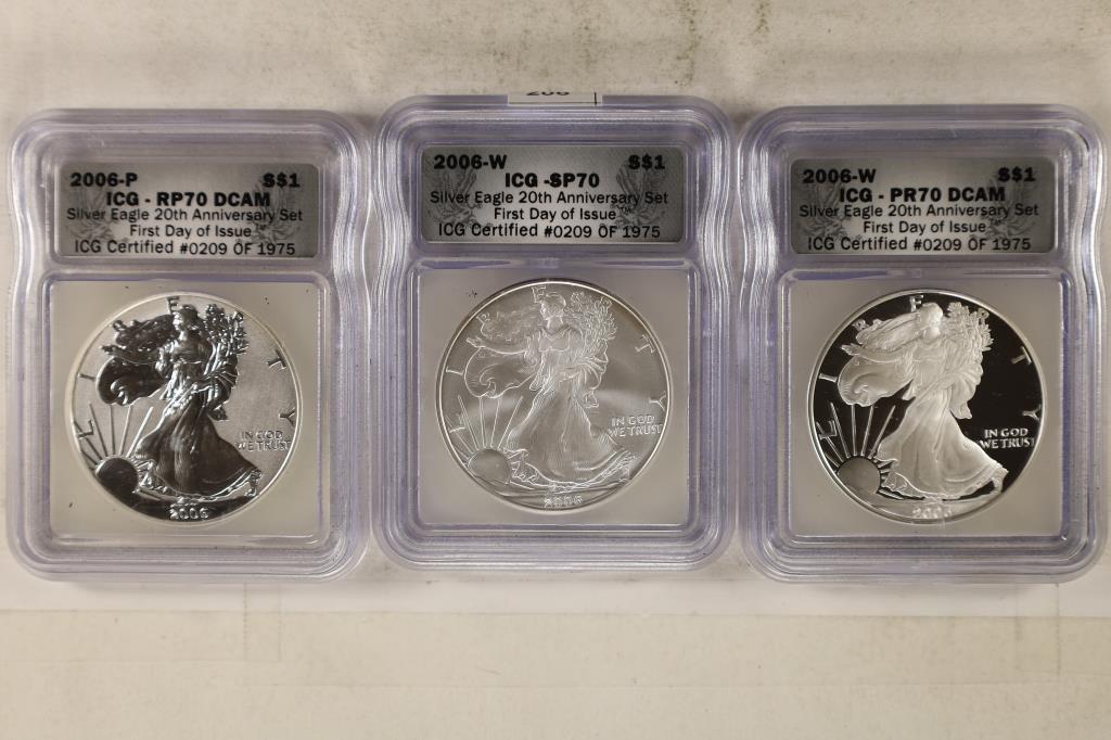 GRADED 2006 20TH ANNIVERSARY AMERICAN SILVER EAGLE (1 of 2)