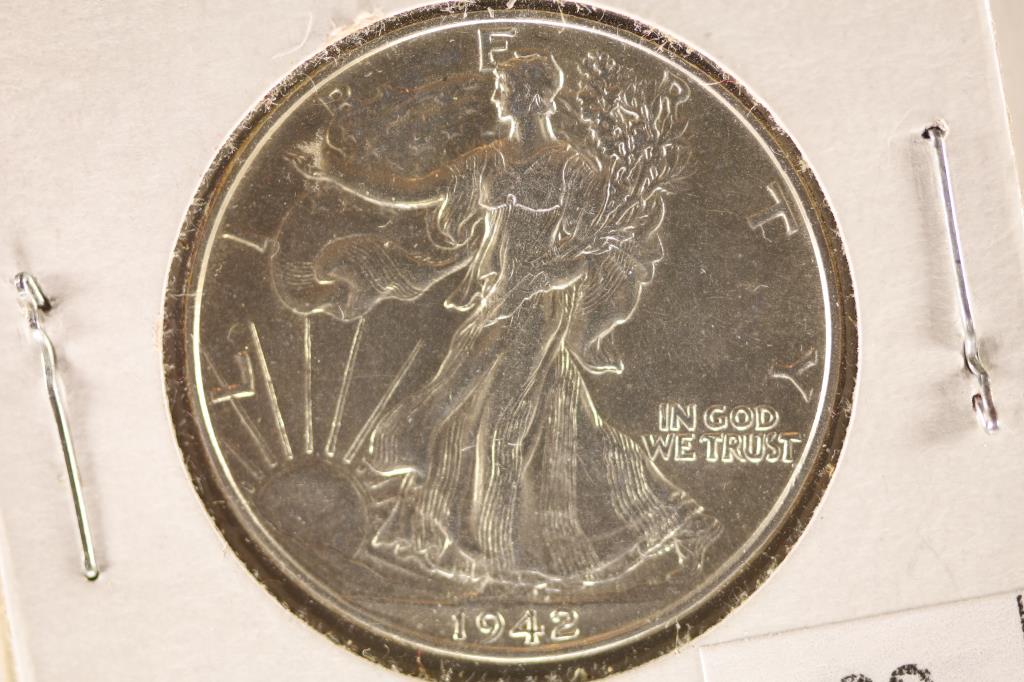 1942 SILVER WALKING LIBERTY HALF DOLLAR AU (1 of 2)